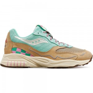 Saucony 3D Grid Hurricane Earth Citizen Turkusowe Szare | 21759-IEUC