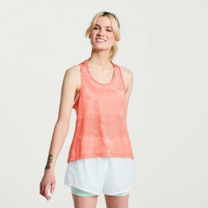 Saucony Elevate Tank Top Zenith Tie-Dye Print | 84703-UNPX