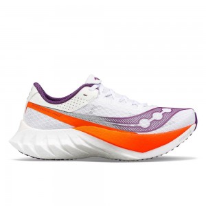 Saucony Endorphin Pro 4 Białe Fioletowe | 73805-ODUS