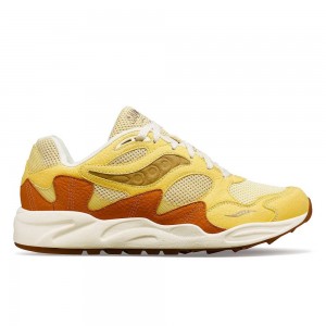 Saucony Grid Shadow 2 Mushroom Musztardowe Brązowe | 67508-YRSL