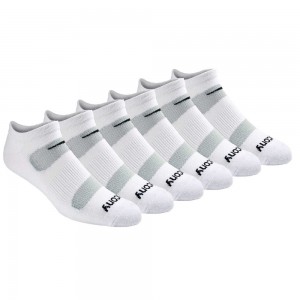 Saucony Legacy Performance No Show 6-Pack Socks Białe | 42719-WAFB