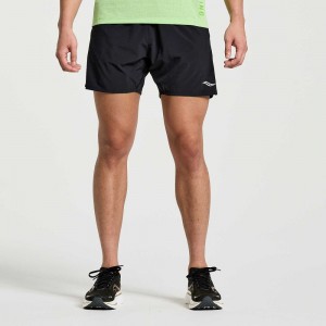 Saucony Outpace 5" Short Czarne | 08645-ITQA