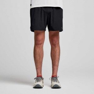 Saucony Peregrine 6" Short Czarne | 92413-KBVA