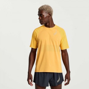 Saucony Pinnacle Short Sleeve Pomarańczowe | 75963-KNRI