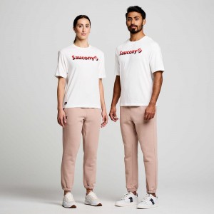 Saucony Recovery Short Sleeve Białe | 13982-QDRM