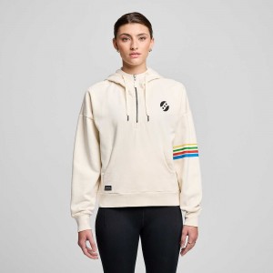 Saucony Recovery Zip Hoody Ciemny Zielone | 82956-GQVU