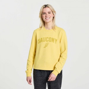 Saucony Rested Crewneck Sulphur Heather Graphic | 04386-TNVB