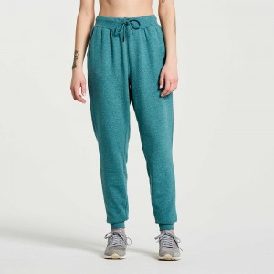 Saucony Rested Sweatpant North Atlantic Heather Graphic | 17429-UGOS