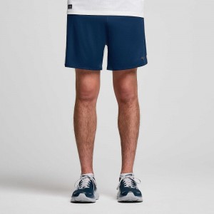 Saucony Stopwatch 5" Short Granatowe | 23108-RHMQ