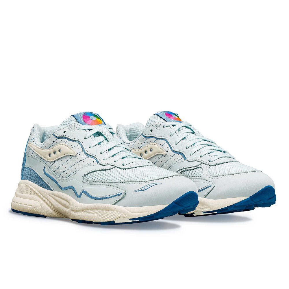 Saucony 3D Grid Hurricane Chromatic Głęboka Niebieskie | 70513-TNQY