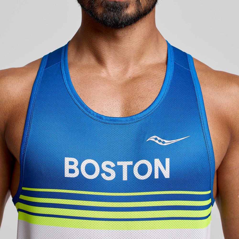 Saucony Boston Stopwatch Graphic Singlet Boston 2024 | 94318-HZOT