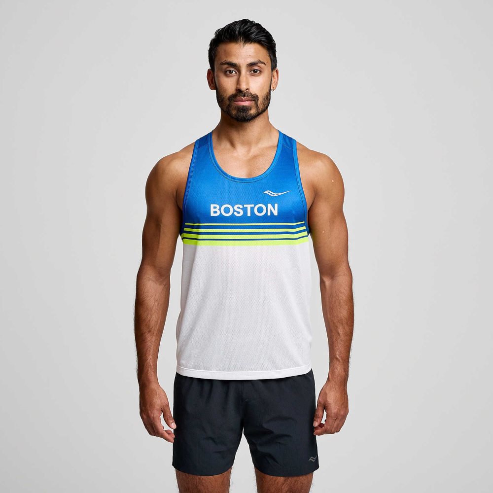 Saucony Boston Stopwatch Graphic Singlet Boston 2024 | 94318-HZOT