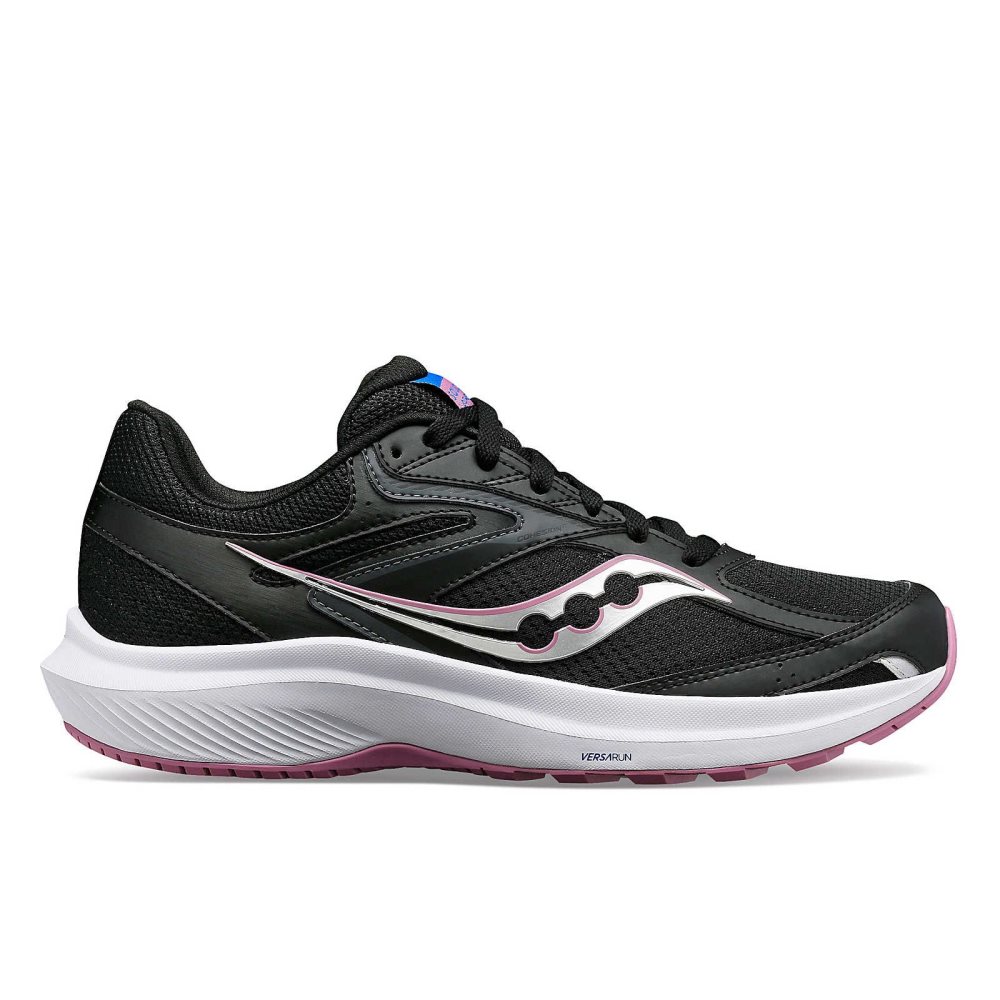 Saucony Cohesion 17 Wide Czarne Fioletowe | 82709-EMAV