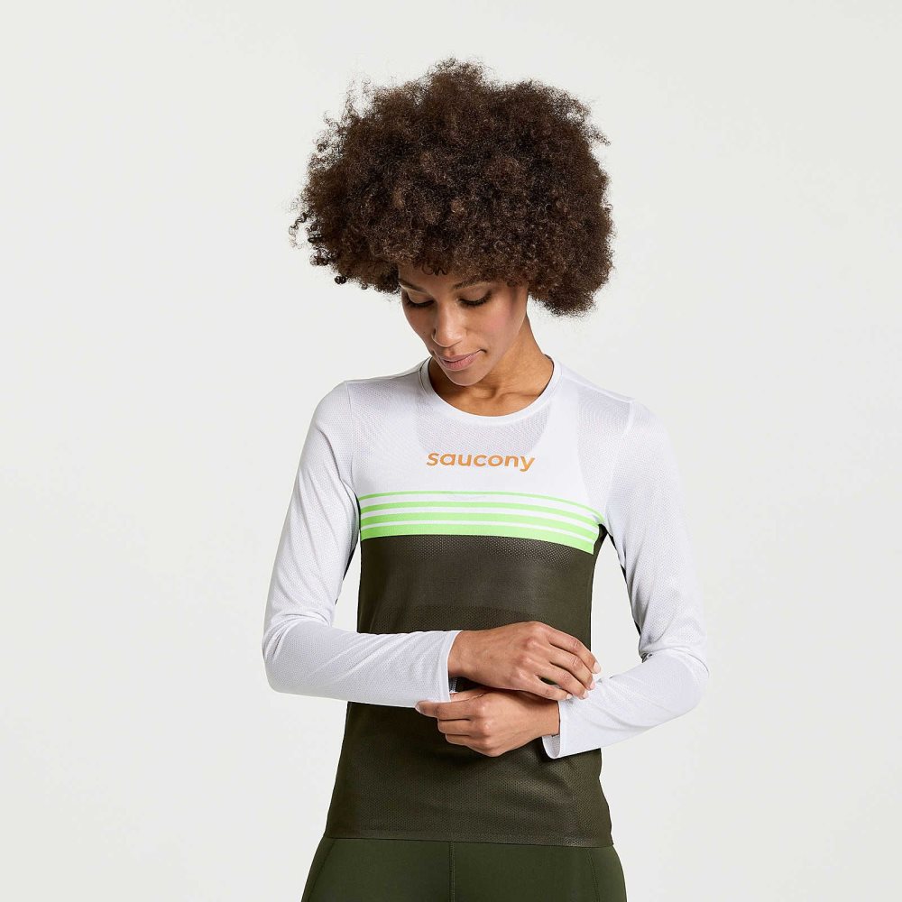 Saucony Elite Long Sleeve Umbra | 41537-THLV