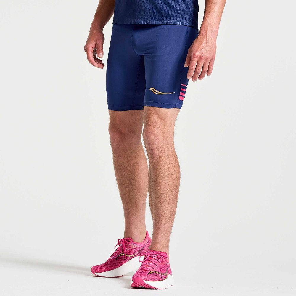 Saucony Elite Tight Short Sodalite | 69573-JNGY