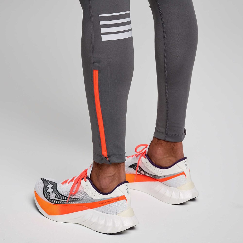 Saucony Endorphin Fortify Tight Szare | 69348-OMHL