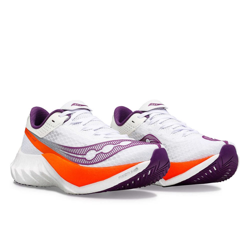 Saucony Endorphin Pro 4 Białe Fioletowe | 73805-ODUS