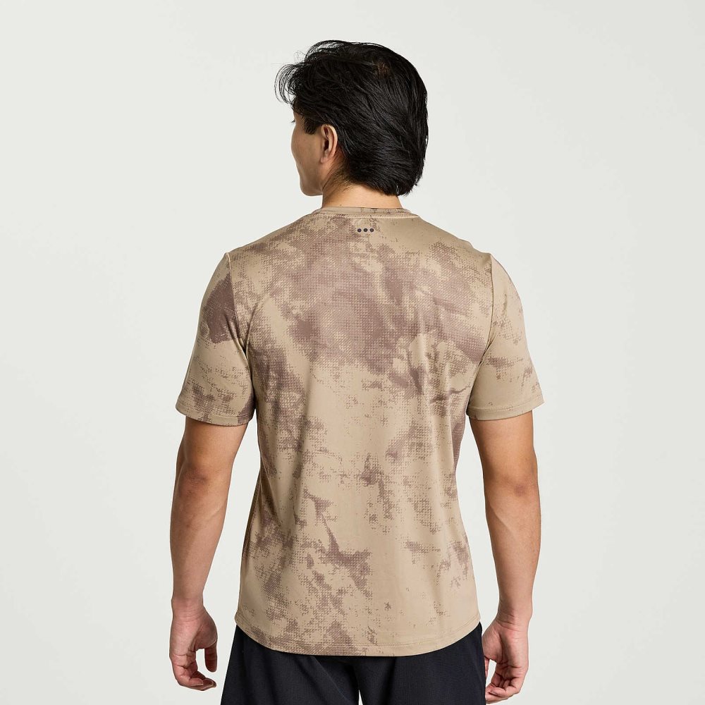 Saucony Explorer Short Sleeve Niebieskie Szare | 76493-WTCX