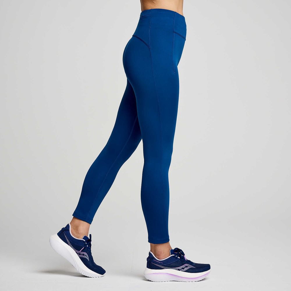 Saucony Fortify Crop Tight Indygo | 10593-ENVD