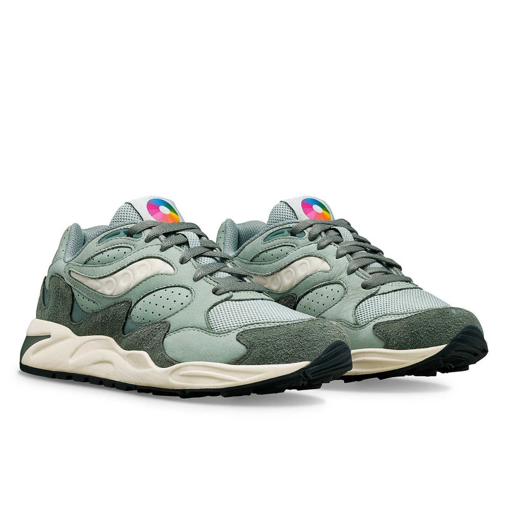 Saucony Grid Shadow 2 Chromatic Oliwkowe | 75891-FTNI