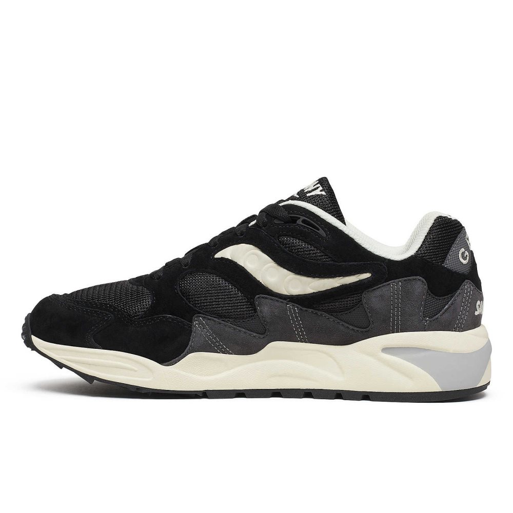 Saucony Grid Shadow 2 Essential Czarne Kremowe | 35874-CIOJ