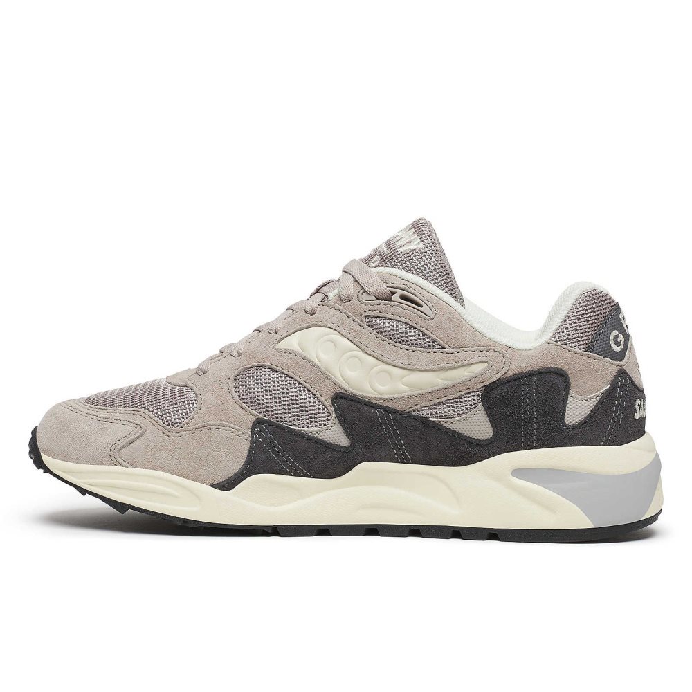 Saucony Grid Shadow 2 Essential Szare Kremowe | 48075-PYMW