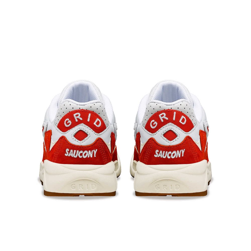 Saucony Grid Shadow 2 Ivy Prep Białe Czerwone | 78903-ZWSF