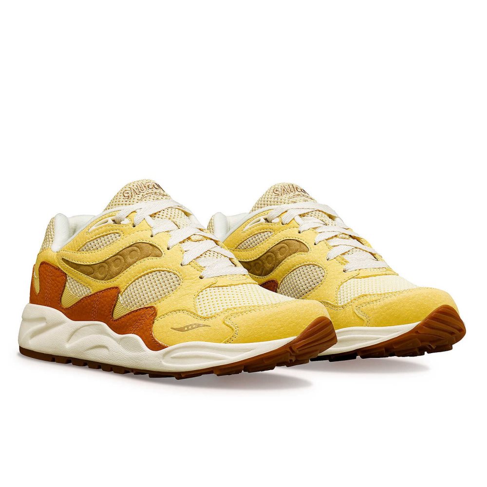 Saucony Grid Shadow 2 Mushroom Musztardowe Brązowe | 67508-YRSL