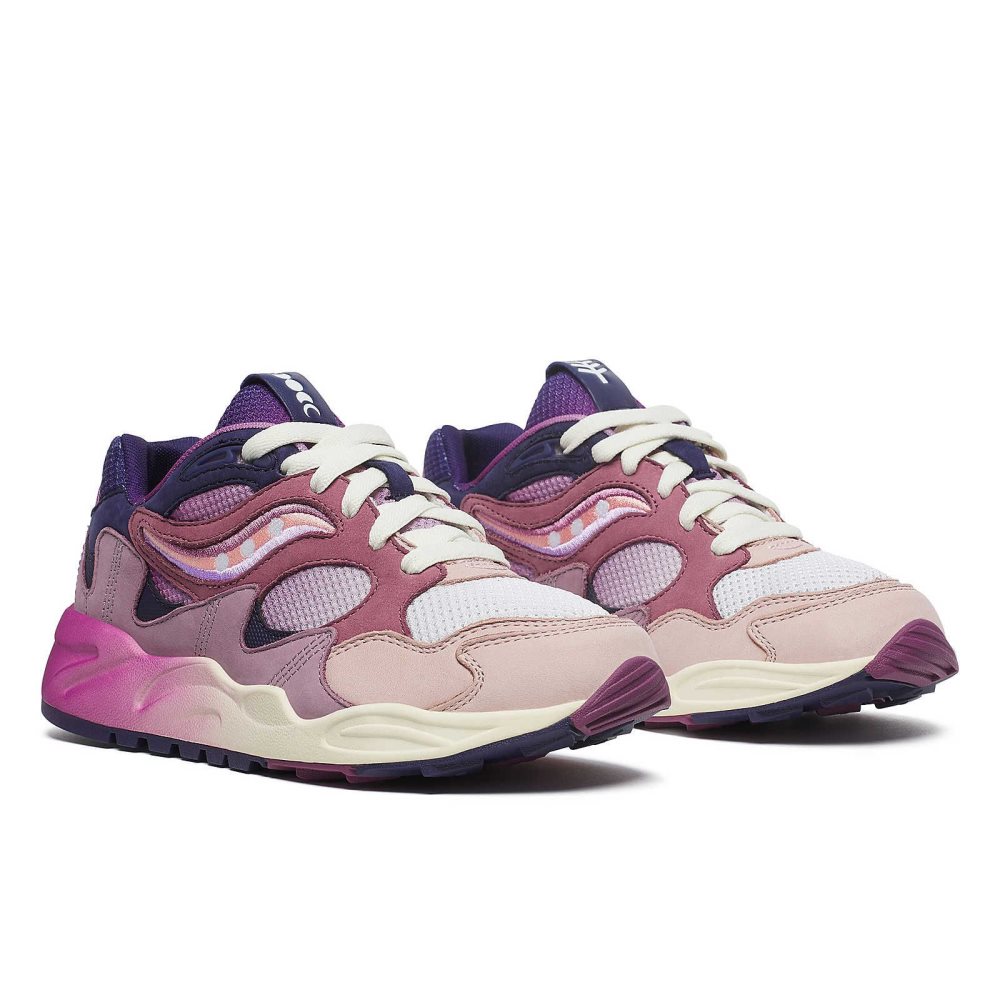 Saucony Grid Shadow 2 Summer Solstice Fioletowe Niebieskie | 35762-AJDO