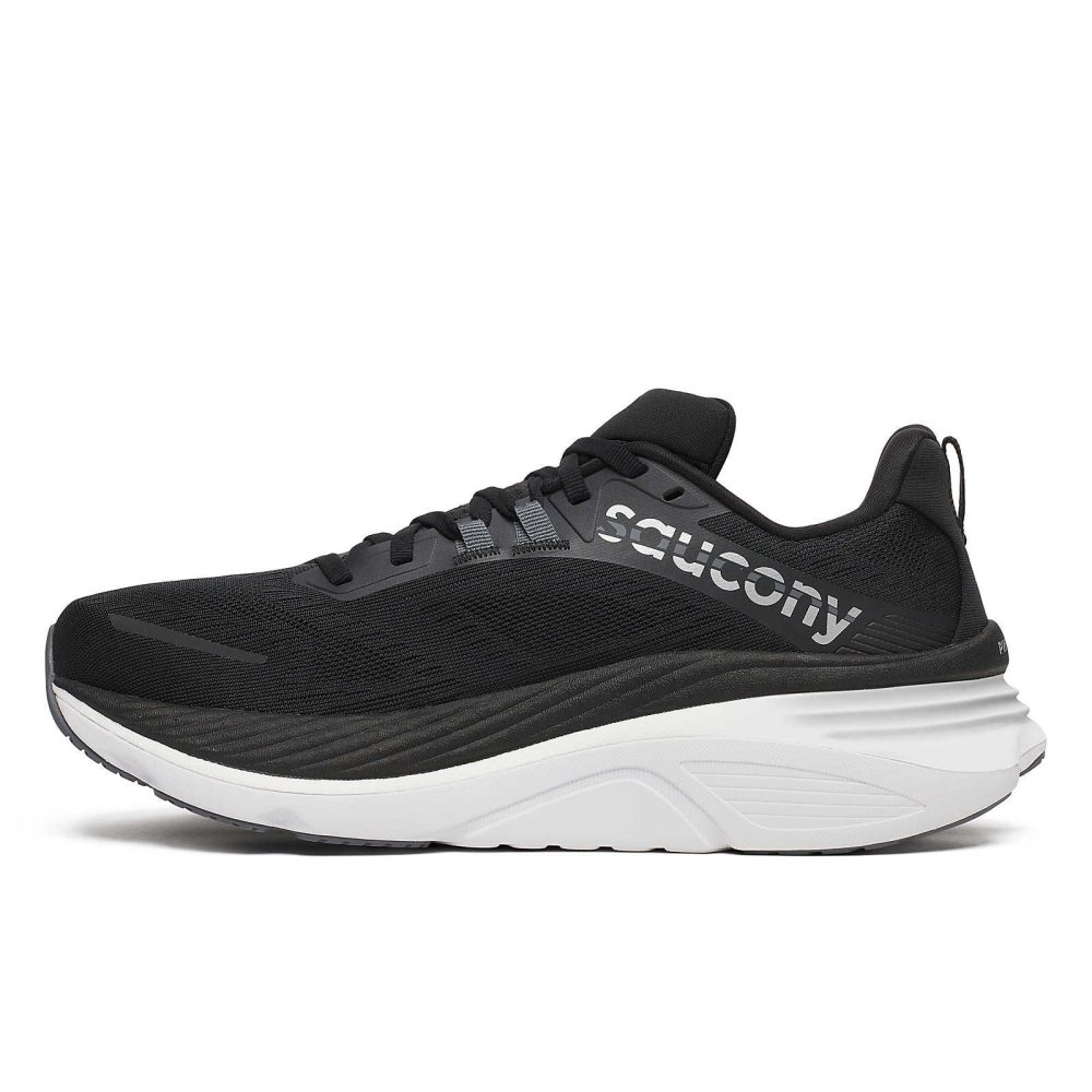 Saucony Hurricane 24 Wide Czarne Ciemny Szare | 23605-XTQJ