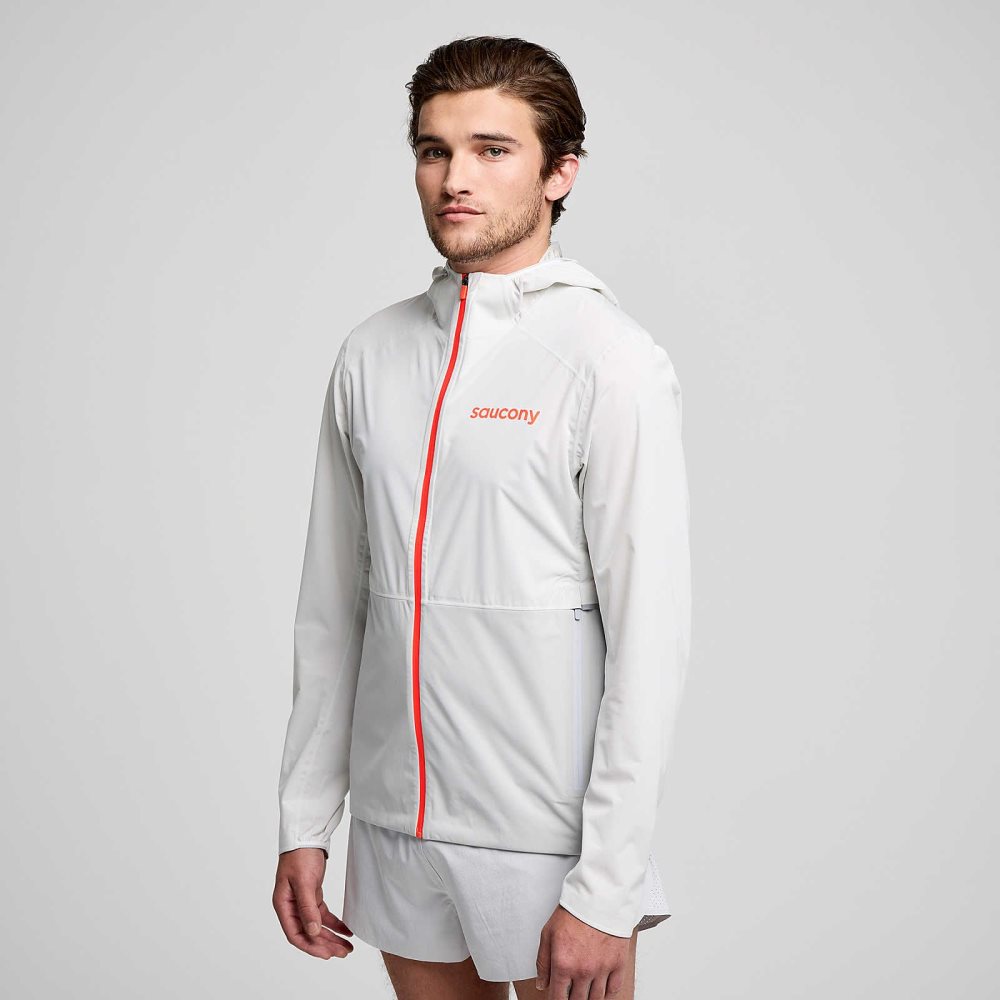 Saucony Hurricane Waterproof Jacket Cloud | 82915-FCKM