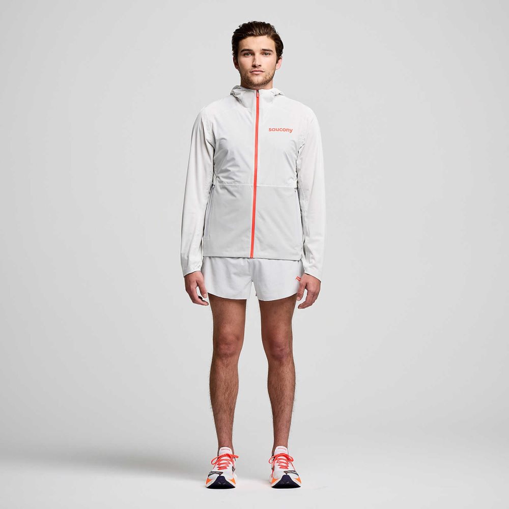 Saucony Hurricane Waterproof Jacket Cloud | 82915-FCKM