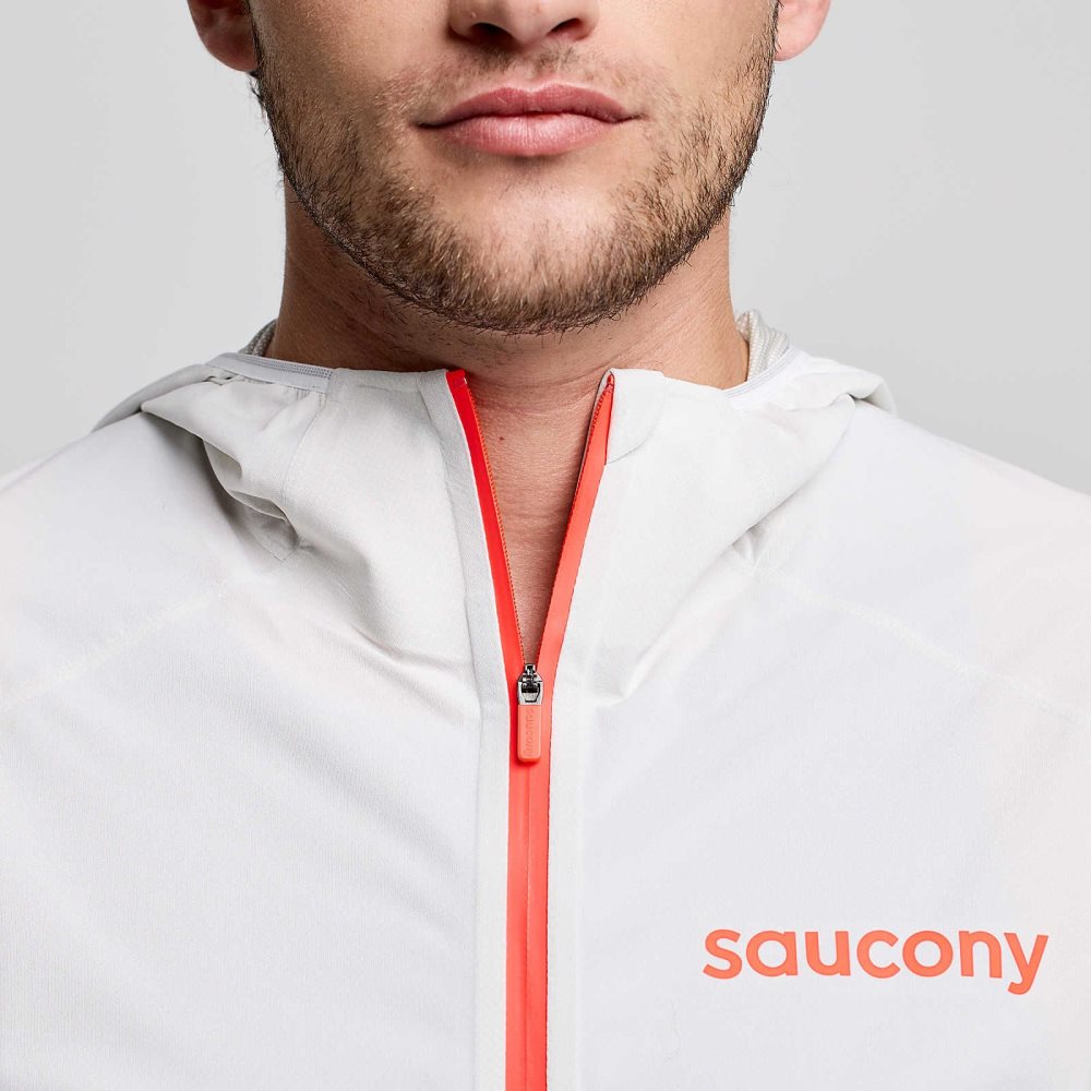 Saucony Hurricane Waterproof Jacket Cloud | 82915-FCKM