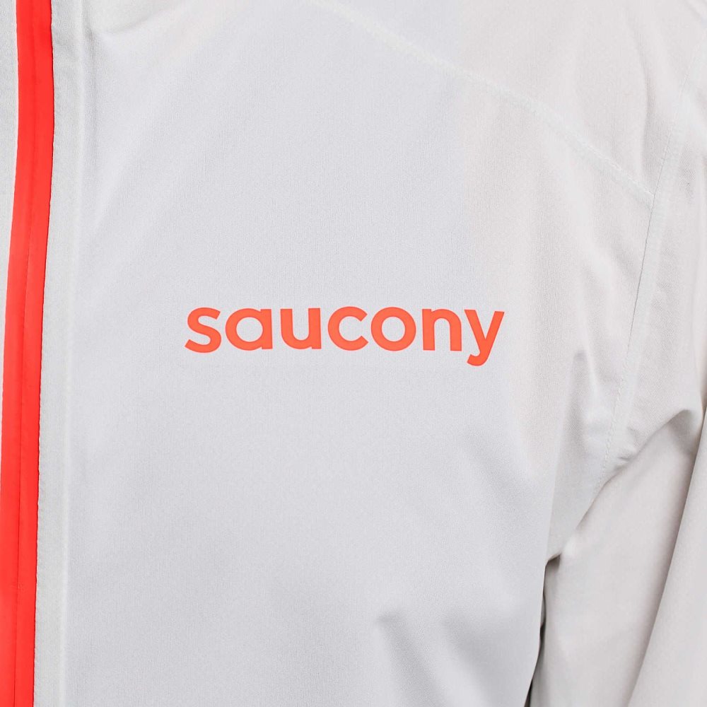 Saucony Hurricane Waterproof Jacket Cloud | 82915-FCKM