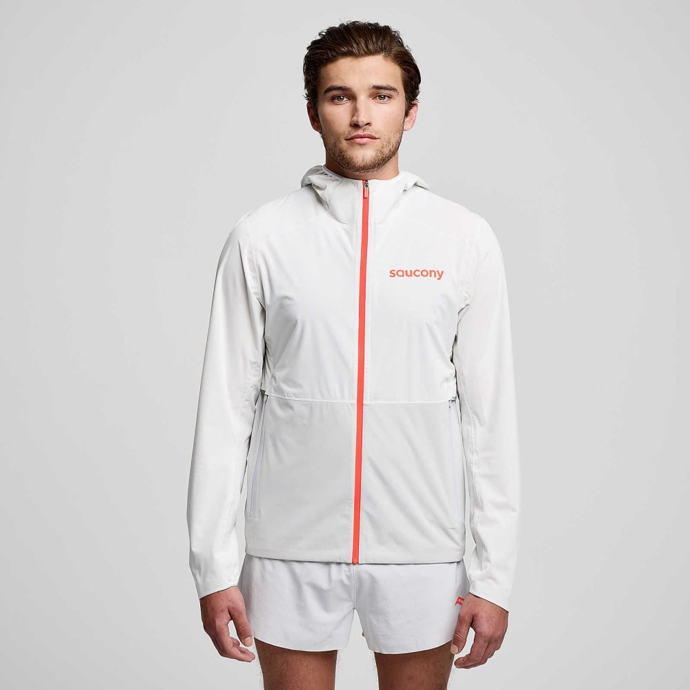 Saucony Hurricane Waterproof Jacket Cloud | 82915-FCKM