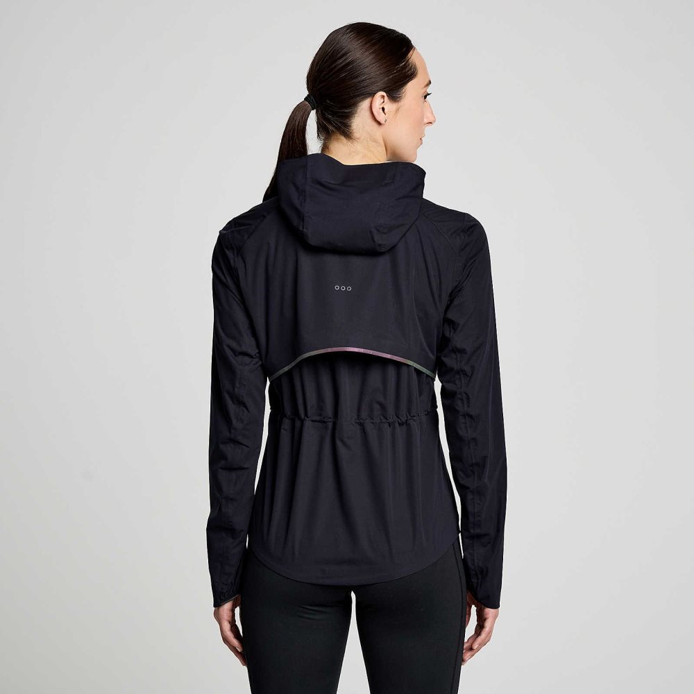 Saucony Hurricane Waterproof Jacket Czarne | 18796-MXFS