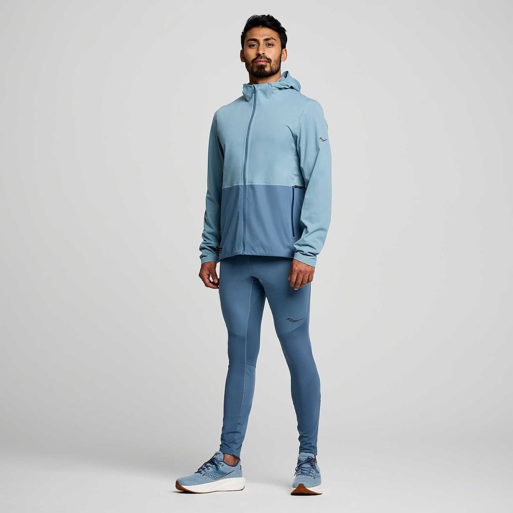 Saucony Hurricane Waterproof Jacket Smog | 76032-EHKQ