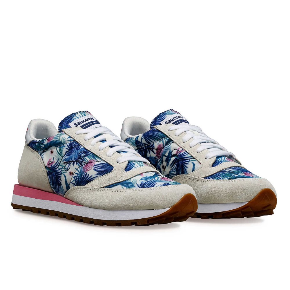 Saucony Jazz 81 Floral Białe | 79852-UOXW