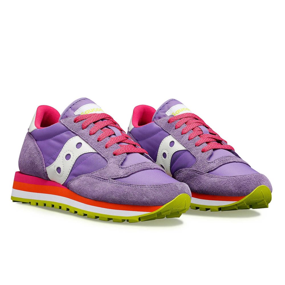 Saucony Jazz Triple Fioletowe Białe | 12487-VNUI