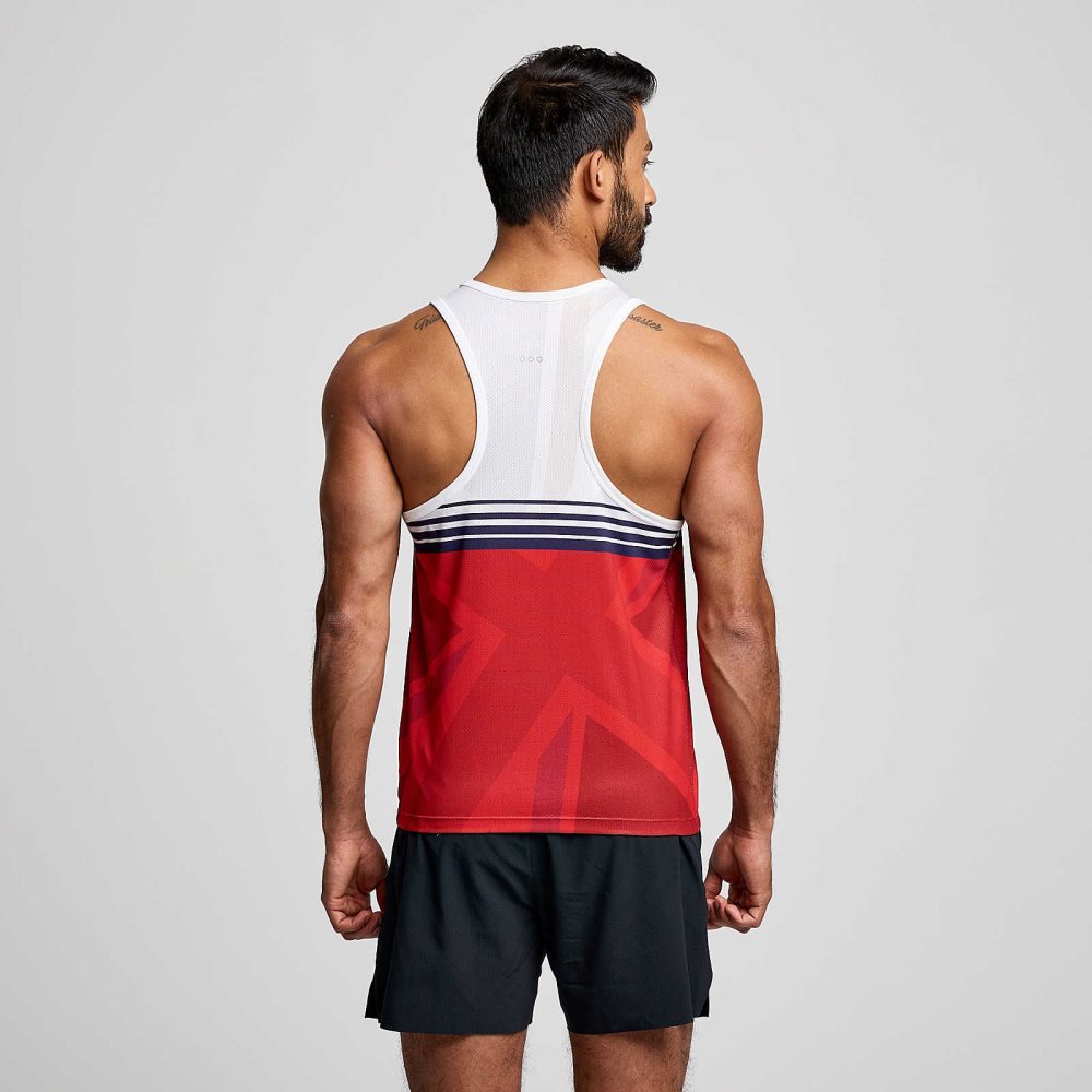 Saucony London Stopwatch Graphic Singlet London 2024 | 90573-XCFE