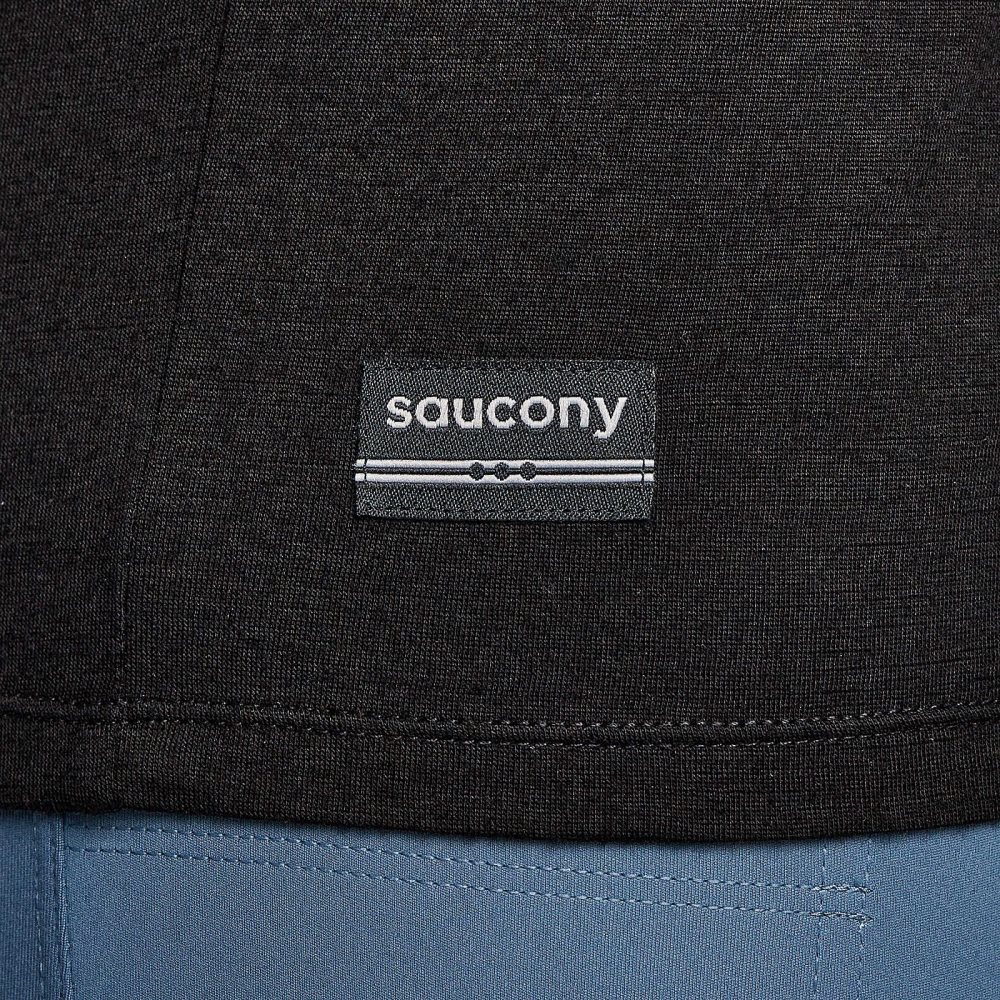 Saucony Peregrine Merino Long Sleeve Czarne | 84103-WNTV