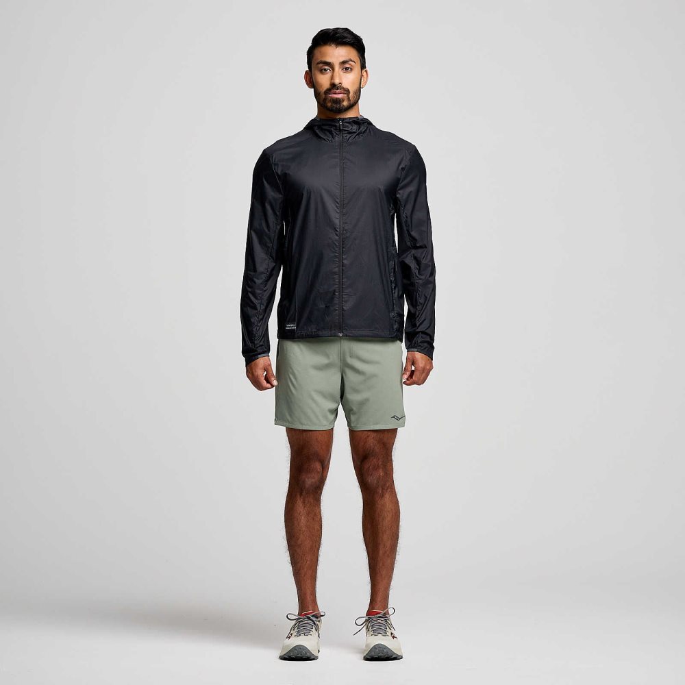 Saucony Peregrine Packaway Jacket Czarne | 67093-ZEYC