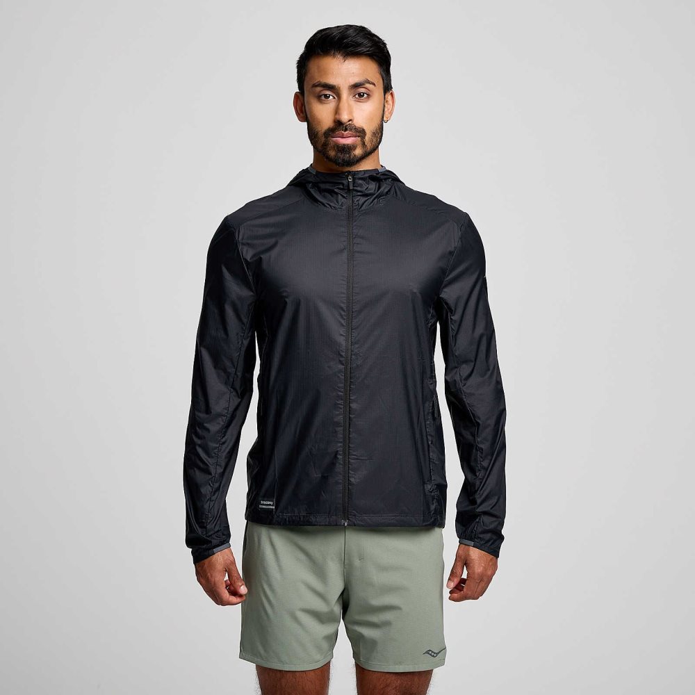 Saucony Peregrine Packaway Jacket Czarne | 67093-ZEYC