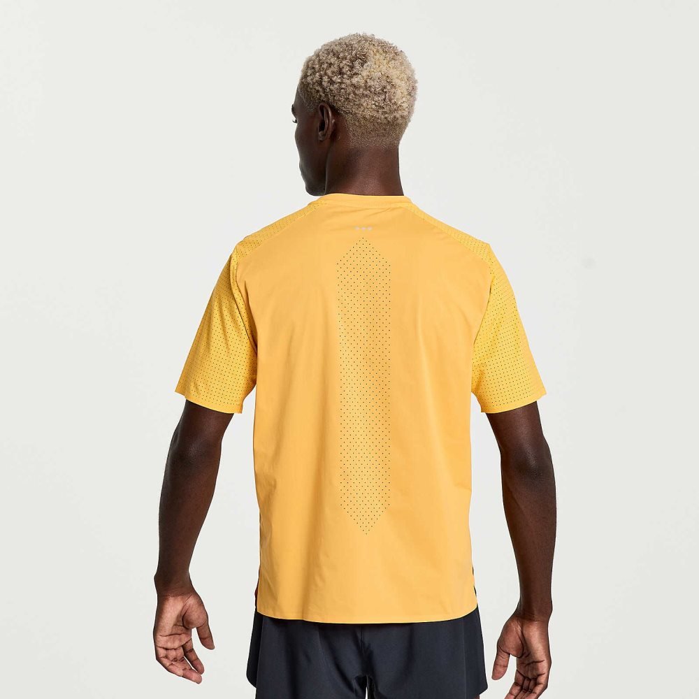 Saucony Pinnacle Short Sleeve Pomarańczowe | 75963-KNRI