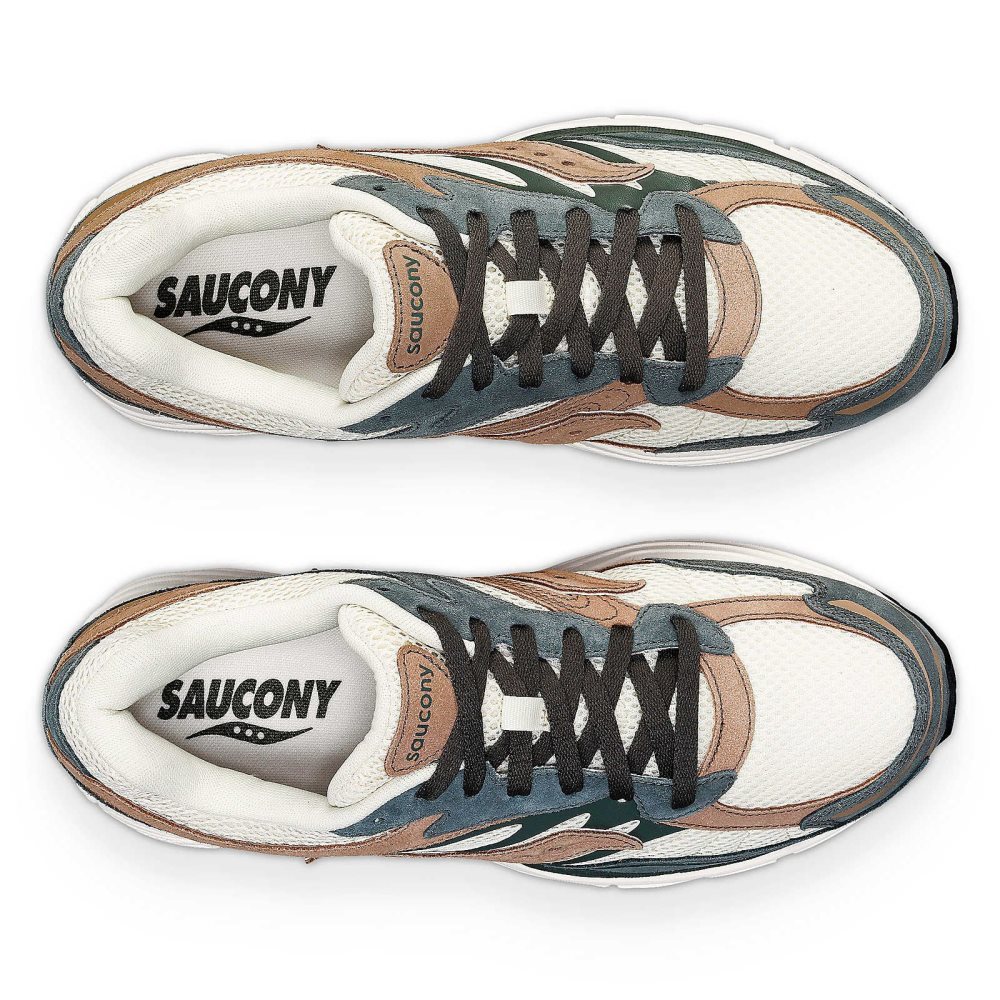 Saucony ProGrid Omni 9 Premium Kremowe Zielone | 18056-LUYB