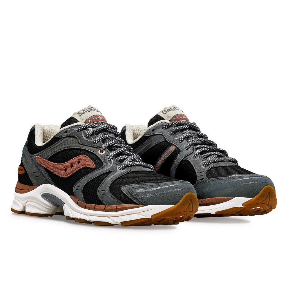 Saucony ProGrid Triumph 4 Secure Szare Brązowe | 54910-IGKA