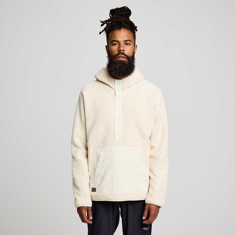 Saucony Recovery Sherpa Pullover Beżowe | 96735-XRUZ