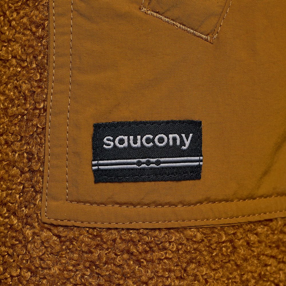 Saucony Recovery Sherpa Pullover Brązowe | 94817-KJYW