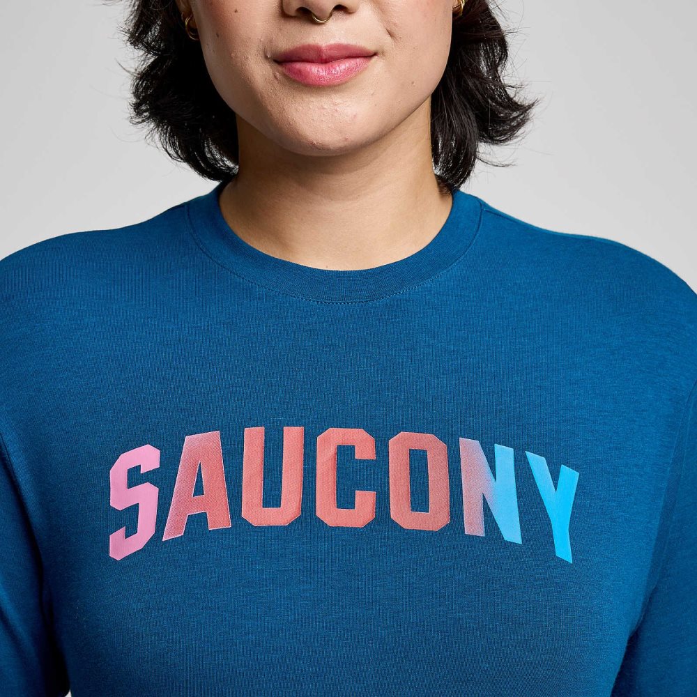 Saucony Recovery Short Sleeve Soothe Graphic | 52867-DJUB