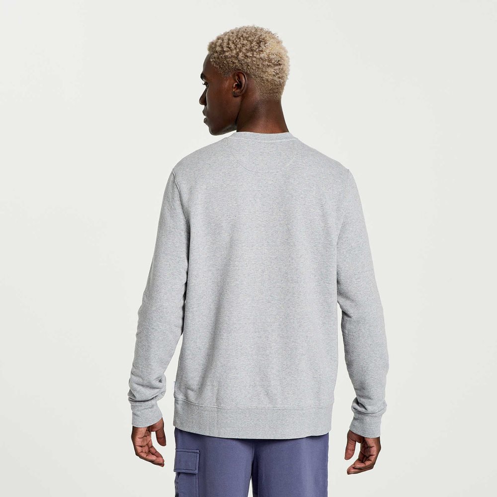 Saucony Rested Crewneck Głęboka Szare | 05173-AENF